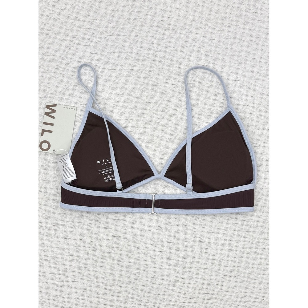 WILO The Label 3PC Contrast Bikini Set with Skirt Chocolate Brown Blue Large‎ - Picture 3 of 11
